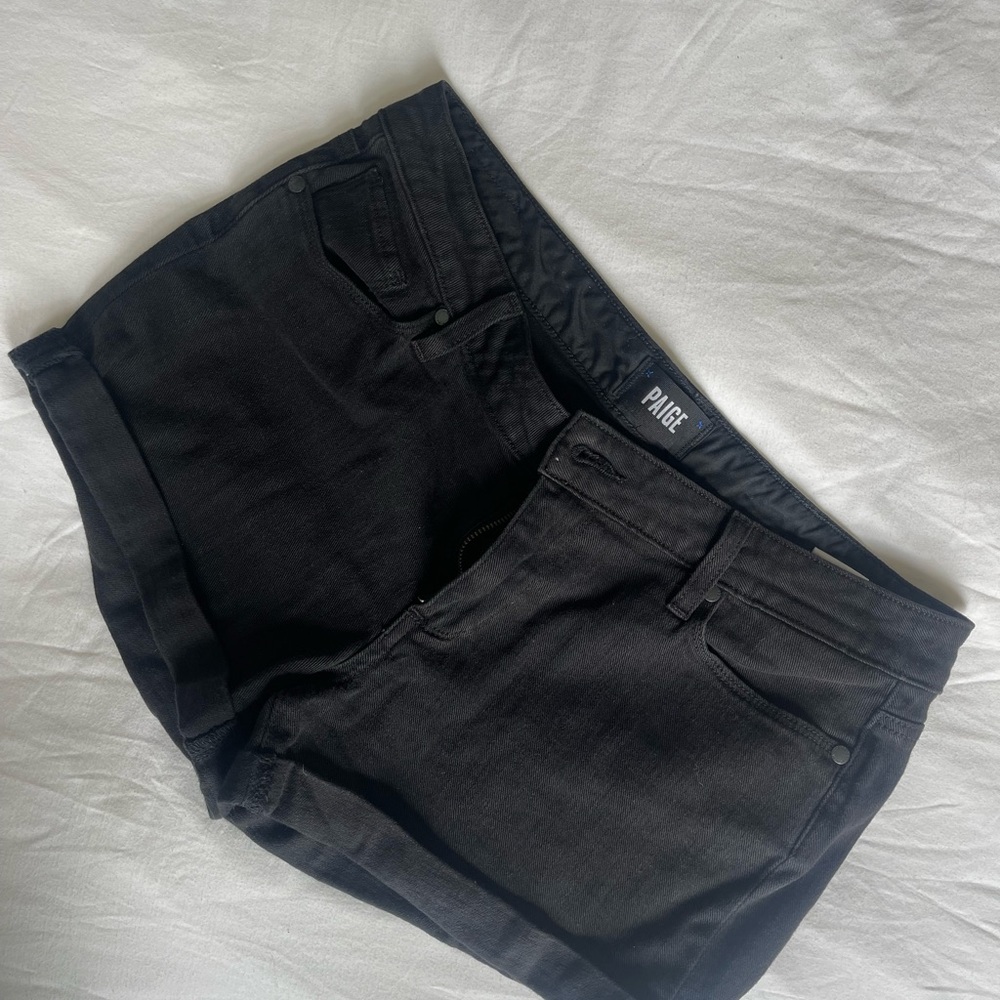 PAIGE Black Jean Shorts